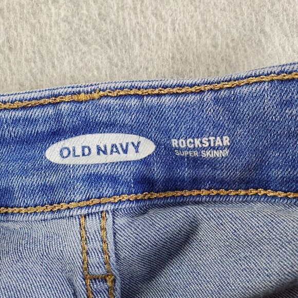 Old Navy Jeans Womens 6 Blue Rockstar Super Skinny Denim - Picture 4 of 8